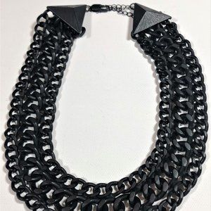 Zara black metal necklace